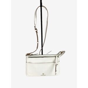 Nanette Lepore Shoulder Bag White Faux Leather Purse Handbag Additional Pouch